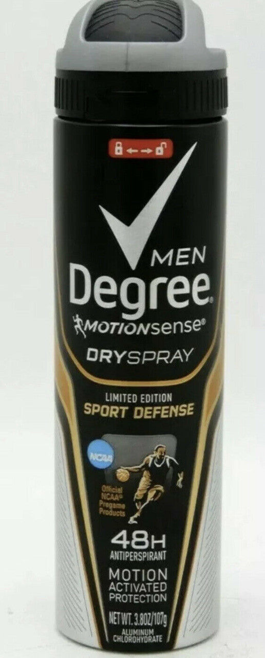 Degree Men DrySpray Antiperspirant 3.8oz can – Sport Defense scent with MotionSense technology
