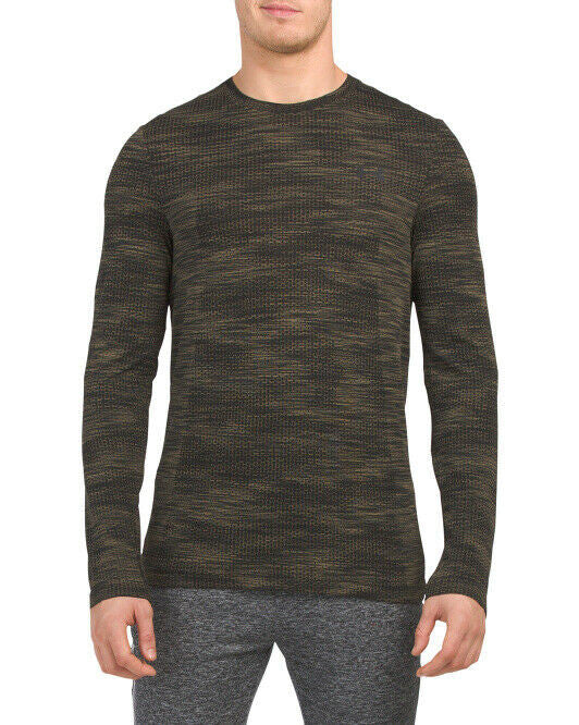 Men’s fitted seamless camo long sleeve top with breathable mesh and sweat-wicking fabric – Under Armour Vanish HeatGear