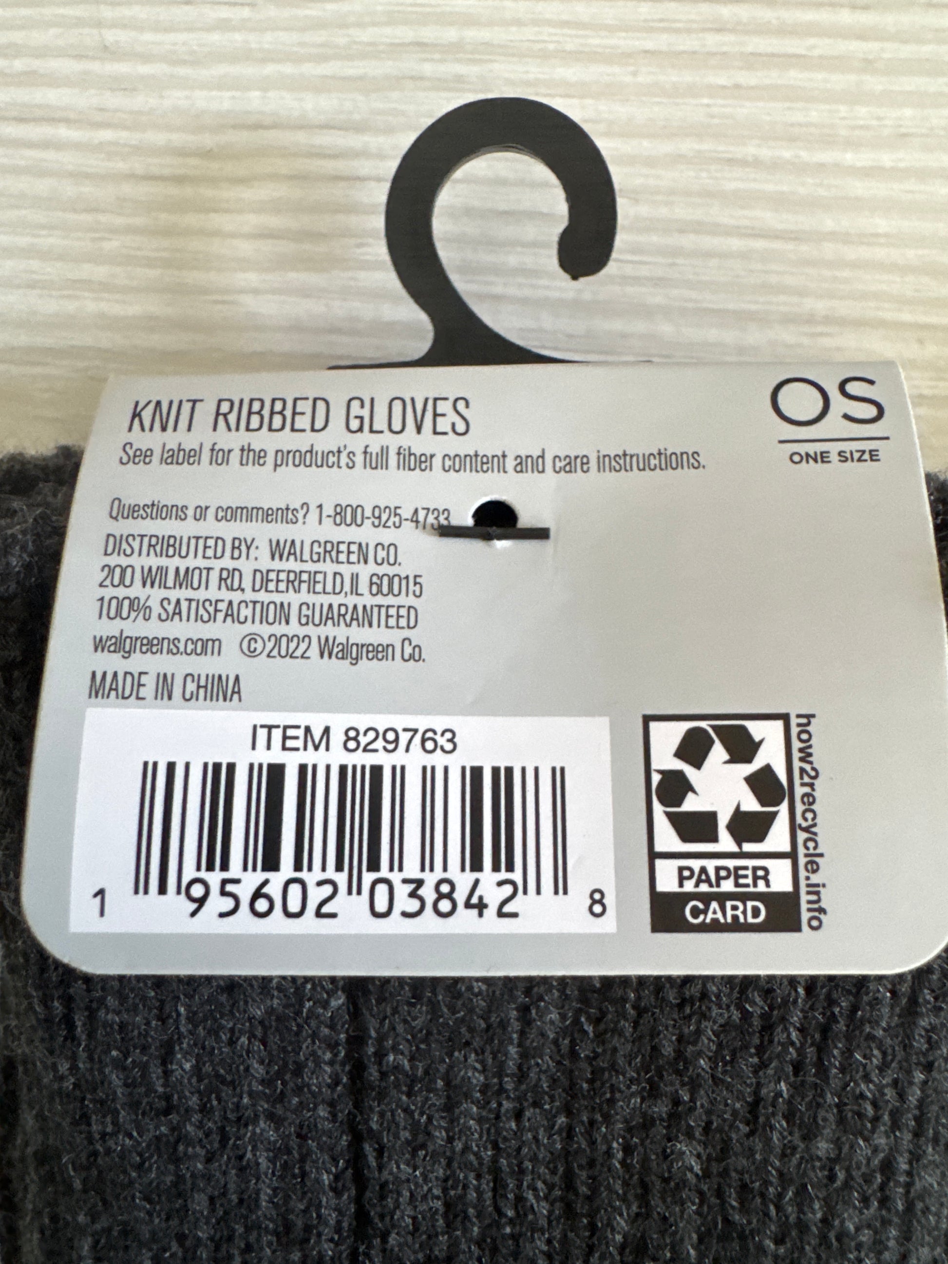 Set of 2 pairs West Loop 3M Thinsulate knit gloves in heather gray, one size