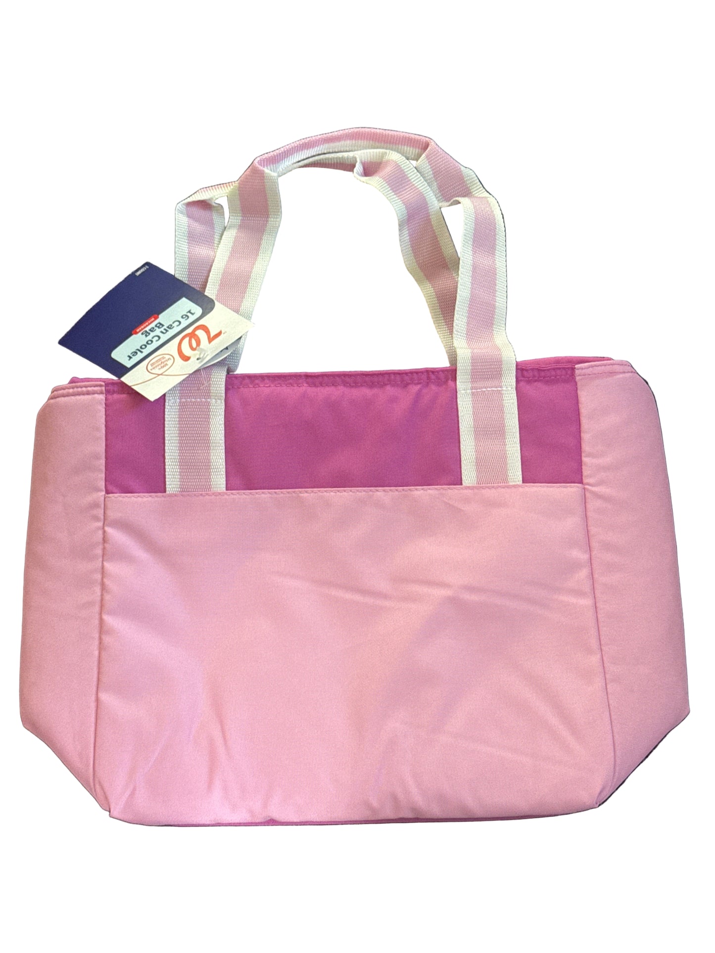 16 Can Cooler Bag with insulated lining and pink design