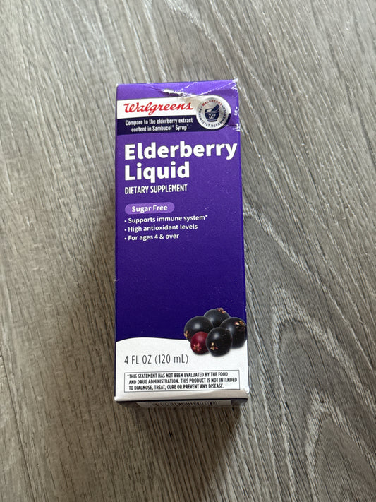 Elderberry Liquid sugar Free 4 fl oz