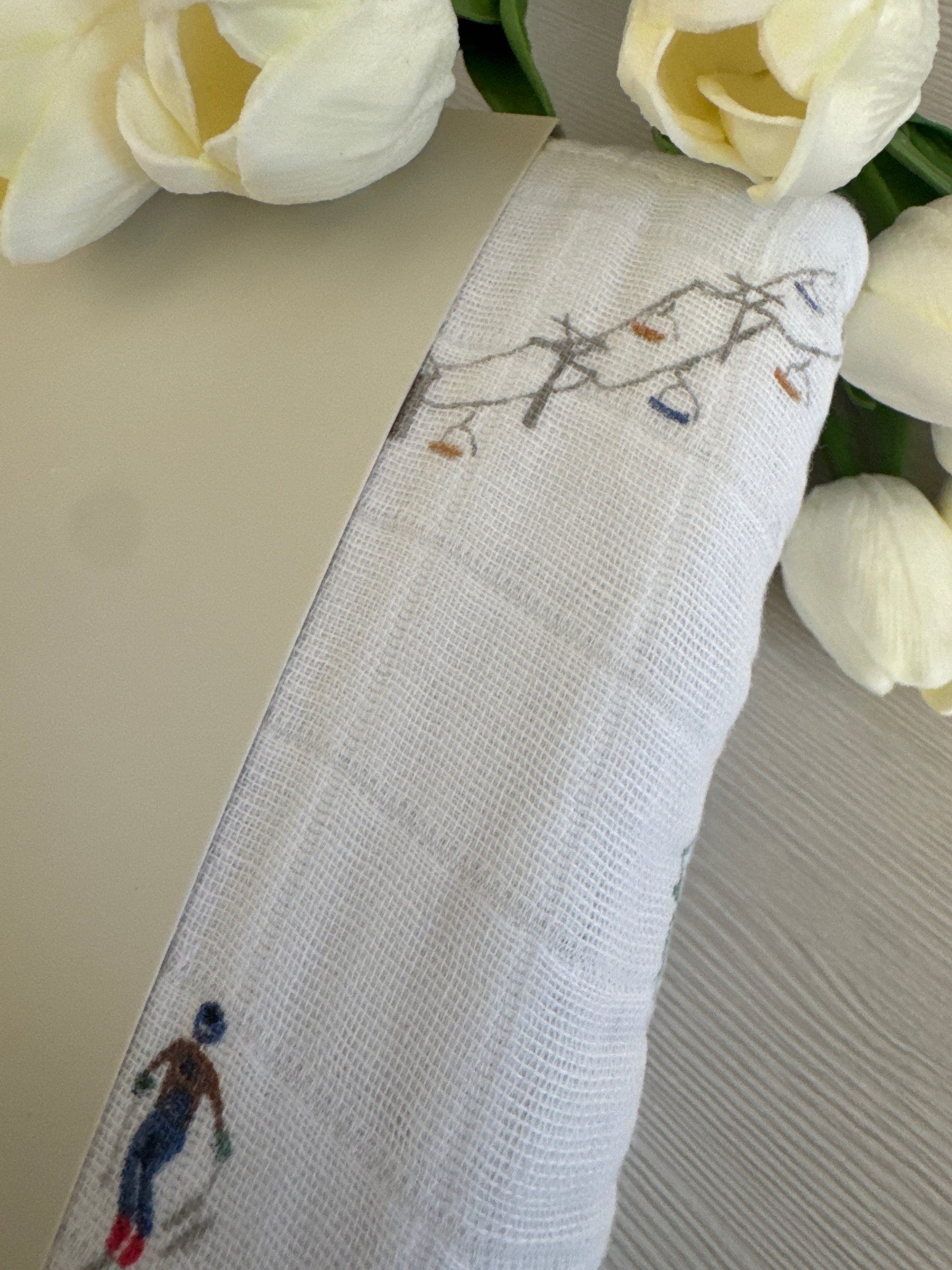 Powder Party Original Cotton Muslin Quilt by Little Unicorn with playful design and soft texture.