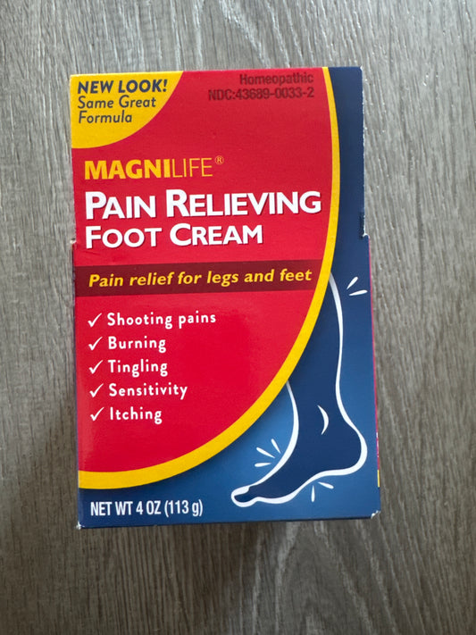 Magnilife pain relieving foot cream 4 oz