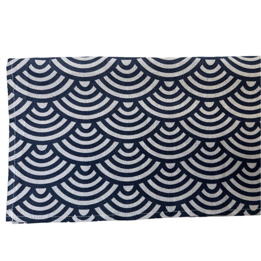 Napkins Japanese  16" x 16" 4 pcs Navy Blue/White Shell