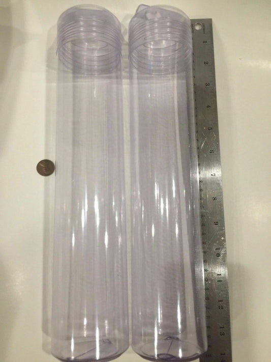 1 pc Plastic Tube Clear w/ Hang Cap Container Storage XL
